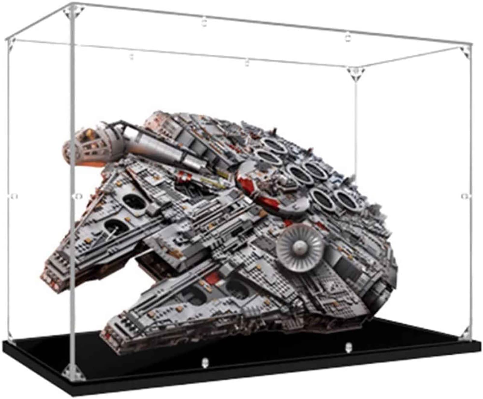 **Millennium Falcon Acrylic Display Case for LEGO 75192 - Dustproof Transparent Showcase for Star Wars Collectibles & Model Protection (LEGO Not Included, 3mm Thick) - Perfect for Home Decoration, Gift Display & Collector's Shelf**