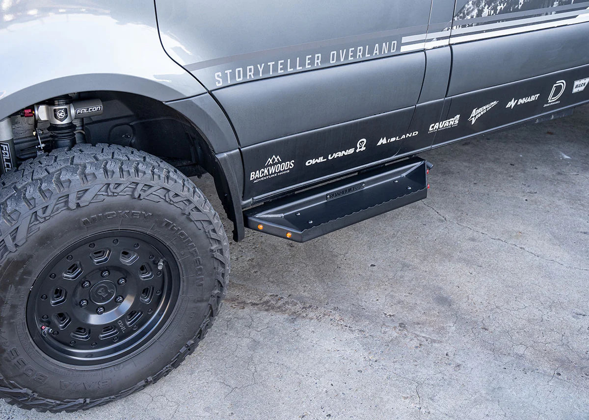 ROAMBUILT Flat Side Step for 2007-2023 Mercedes Sprinter Van - Driver Side - Easy Installation & Durable Aluminum - Perfect for Camping, Delivery & Work Vans