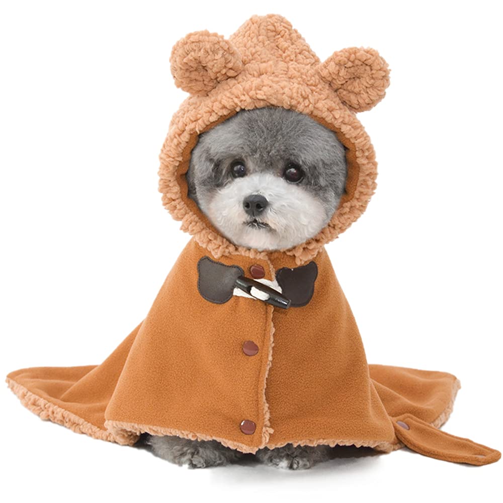 **Cute Shawl Blanket for Dogs & Cats - Warm & Soft Pet Clothes for Small & Medium Pets - Fall & Winter Cozy Wear - Perfect for Indoor Lounging & Outdoor Walks**