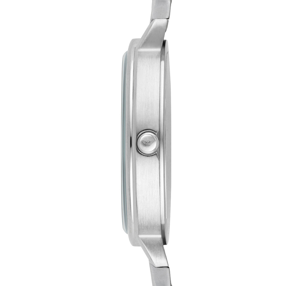 Emporio Armani AR2511 Kappa Silver-Tone Stainless Steel Ladies Watch - Elegant Women's Fashion Timepiece for Work, Party & Everyday Wear