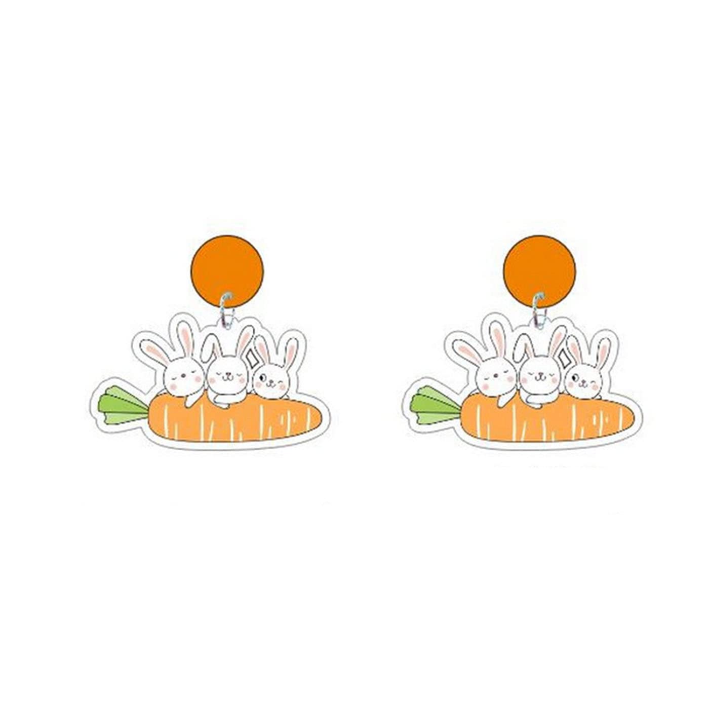 Easter Bunny Earrings for Women - Acrylic Rabbit & Carrot Dangle Drop Earrings, Asymmetric Easter Egg Jewelry - Perfect Easter Gift for Teen Girls & Women (Great for Easter Parties, Spring Outfits & Holiday Gifting)