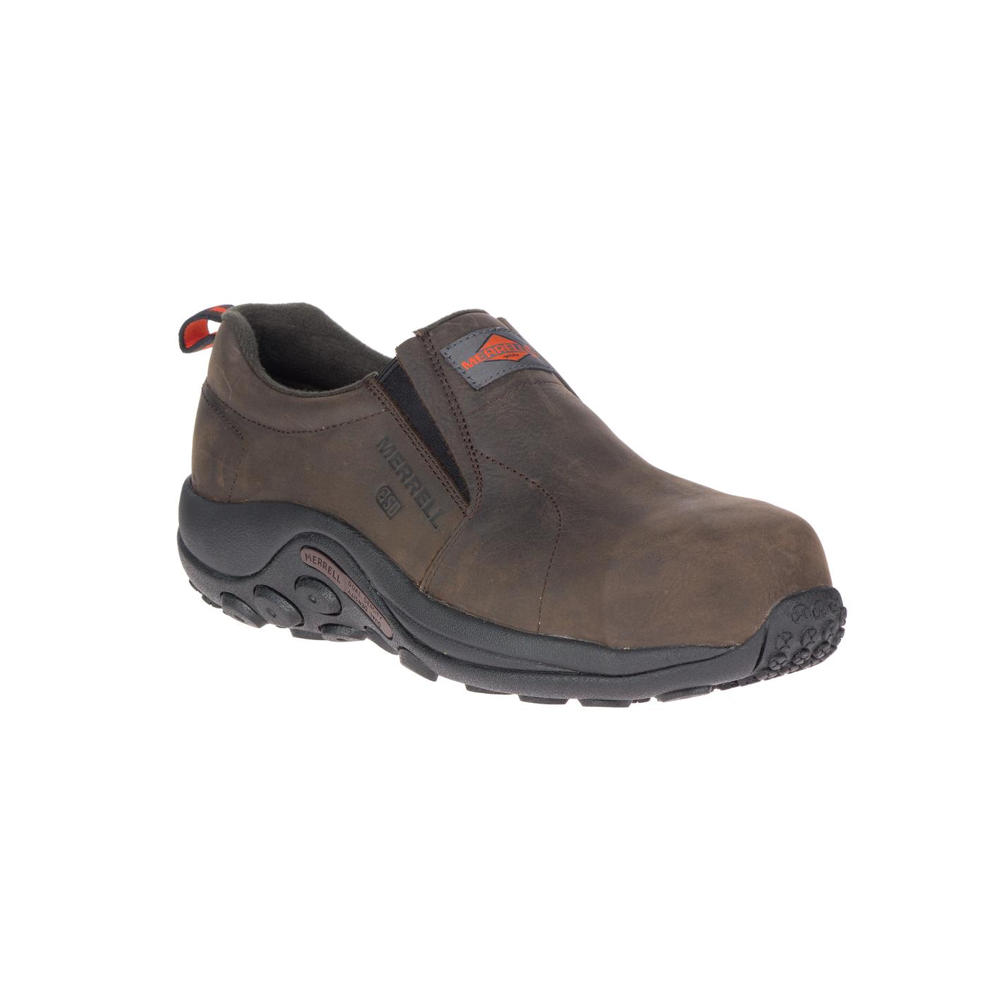 Men's Carbon Fiber Jungle Moc LTR SD Work Shoes - Lightweight Safety Toe for Construction & Outdoor Work - Espresso Brown
