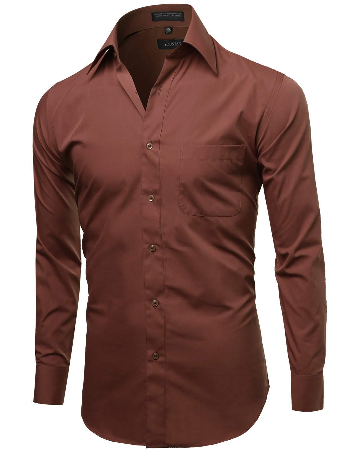Youstar Men's Regular Fit Dress Shirt - Classic Business Casual Button Down Shirt for Office, Wedding & Formal Events