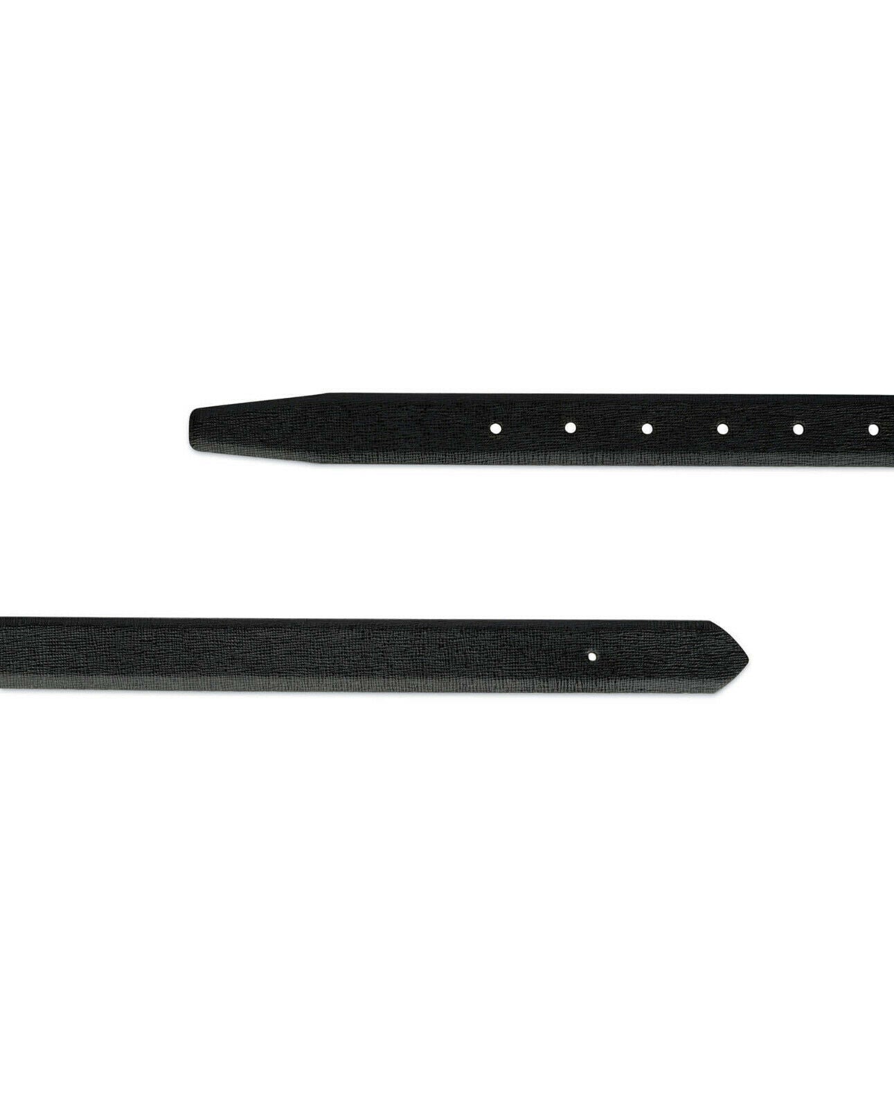 Genuine Saffiano Calfskin Leather Replacement Belt Strap 25mm - Compatible with Dunhill Buckles - Classic Black Dress Belt for Men - Perfect for Business Attire, Formal Occasions & Office Wear