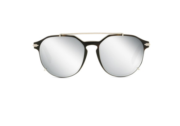 Christian Dior Havana/Silver Round Men's Sunglasses RI 29A4 - Stylish Black Frame for Fashion & Outdoor Activities