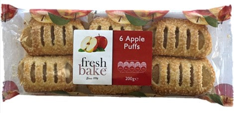 Fresh Baked Apple Puffs 6 Pack - Delicious Pastry Snacks for Breakfast, Dessert & Tea Time