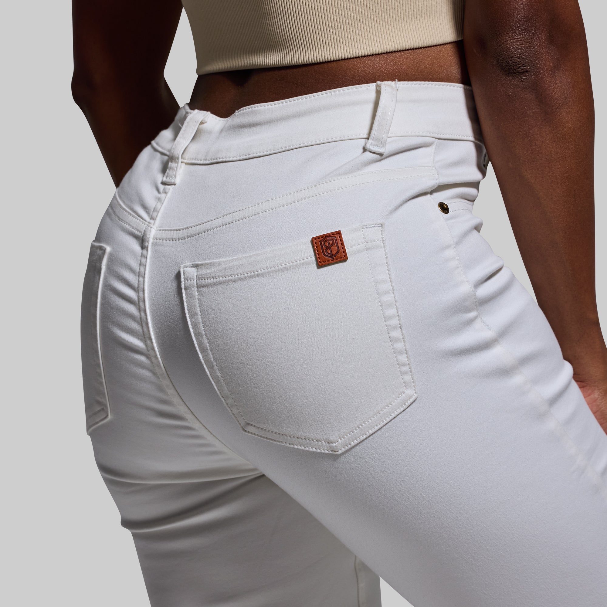 FLEX Stretchy High Rise Skinny Jeans for Women - Slim Fit White Denim Pants | Perfect for Work, Casual Outfits & Night Out