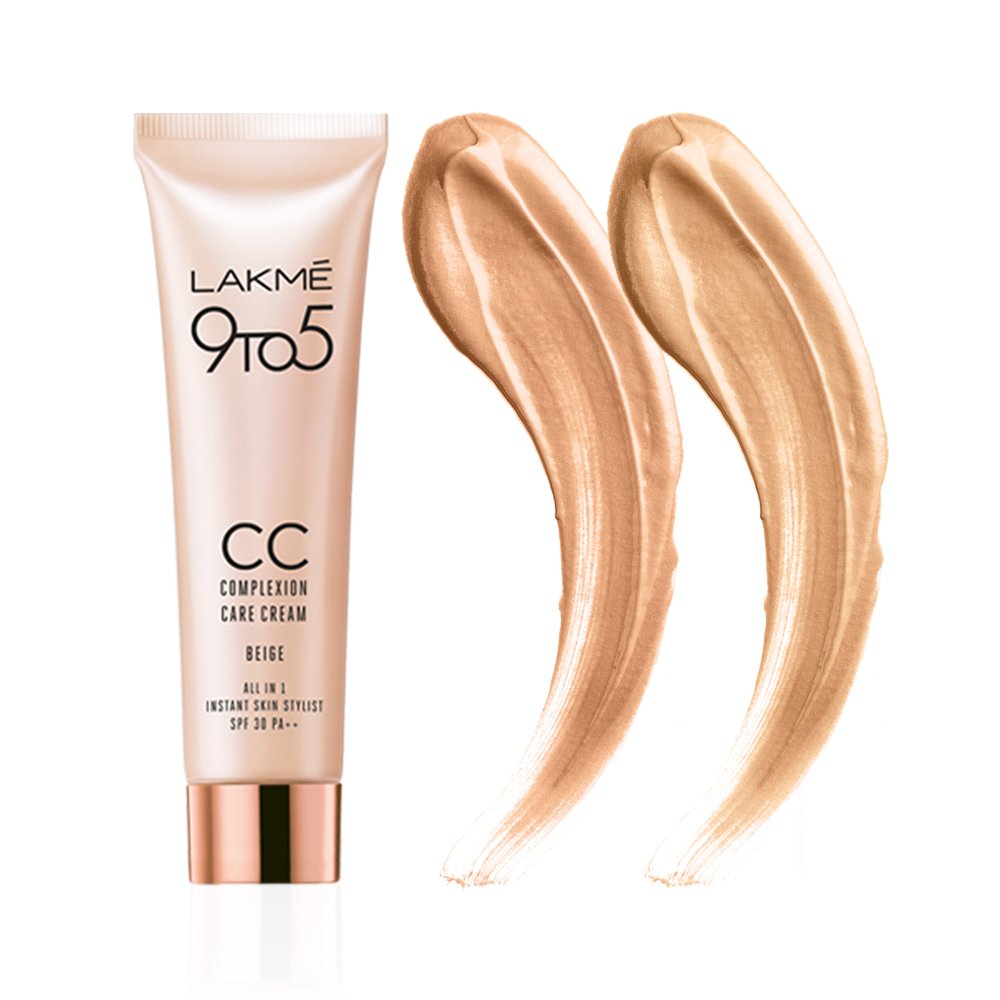 Lakme Eyeconic Curling Mascara Black 9ml & Lakme 9 to 5 CC Cream Mini 01-9g | Volumizing Mascara & Lightweight CC Cream for Everyday Makeup | Perfect for Office, Date Night & Special Occasions