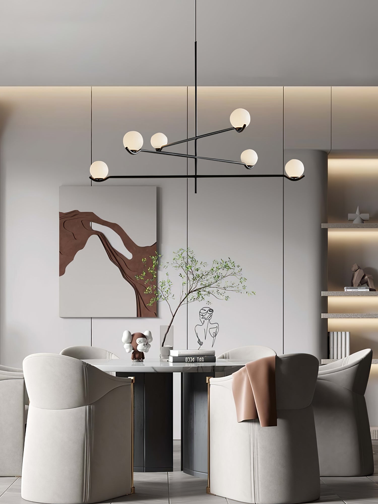 Elegant Doris Crystal Chandelier - Modern Ceiling Light Fixture for Dining Room, Living Room & Bedroom | Perfect for Home Decor & Wedding Events