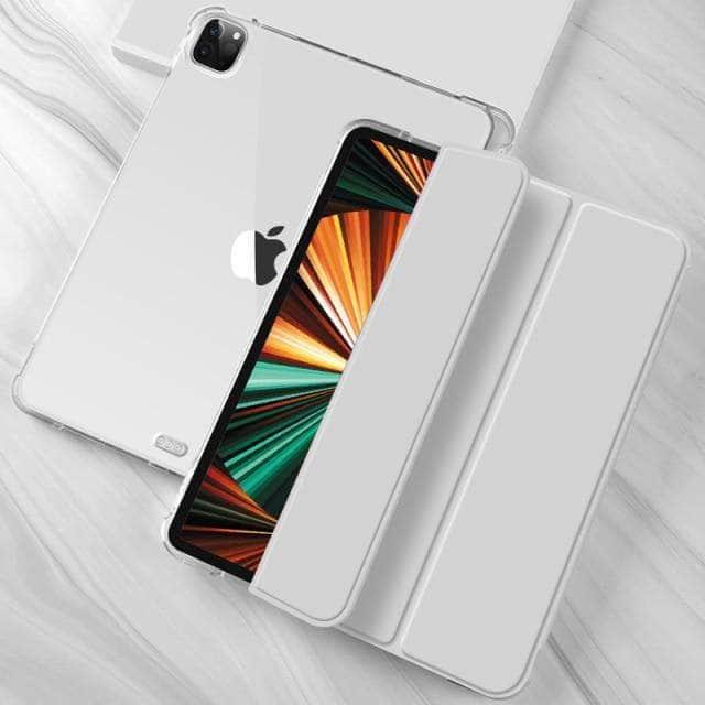 2021 iPad Pro 11 Inch Protective Case with Pencil Holder - Slim Clear TPU Smart Cover for Apple Pencil Storage | Perfect for Work, Study & Creative Design