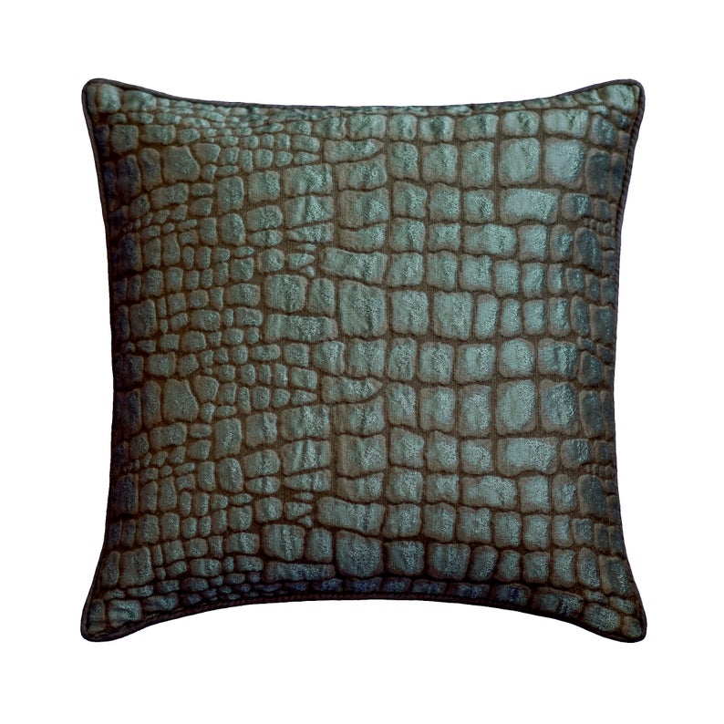 Animal Shimmer Blue Jacquard Decorative Euro Sham Pillow Cover - Luxury Bedding Accent for Modern Home Decor, Perfect for Master Bedroom, Guest Room or Living Room Sofa