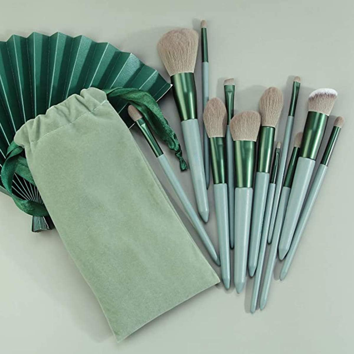 13 Pcs Professional Makeup Brushes Set - All-in-One Face & Eye Makeup Kit with Travel Case - Foundation, Concealer, Blending, Powder & Highlighter Brushes for Perfect Makeup Application at Home or Travel