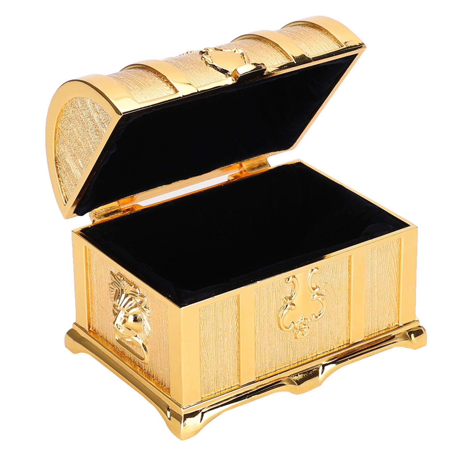 Vintage European Style Golden Jewelry Box - Pirate Treasure Chest for Women, Birthday Gifts & Jewelry Storage - Perfect for Home Decor, Wedding Accessories & Vintage Collections