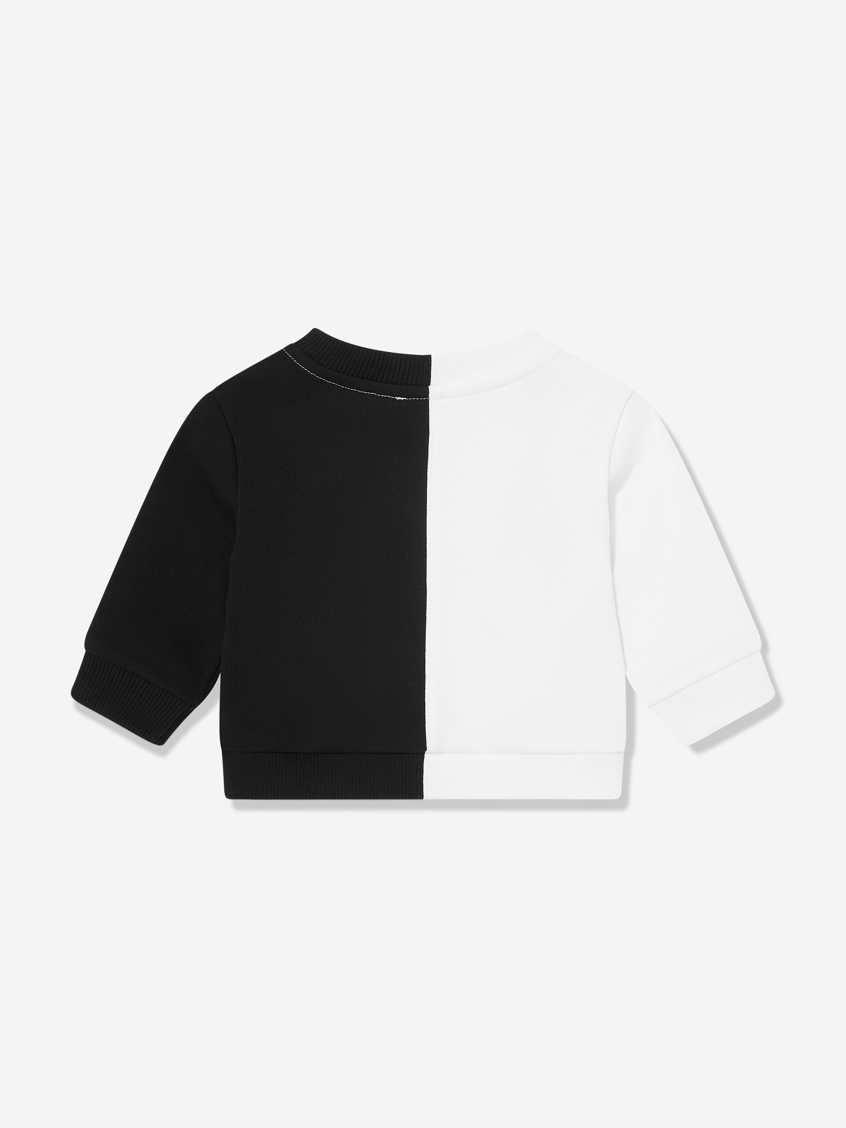 Stylish White Colorblock Baby Sweatshirt - Soft & Comfortable for Playtime & Outings