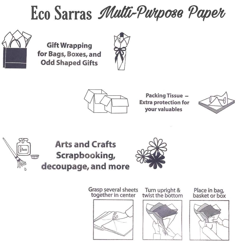 Eco-Friendly Sarras Red Multi-Purpose Wrapping Paper - 30 Sheets (20x26 Inches) | Perfect for Gift Wrapping, DIY Crafts, Flower Making, Shipping Clothes & Candle Packaging | Ideal for Christmas, Birthdays, Weddings & Home Decor Projects