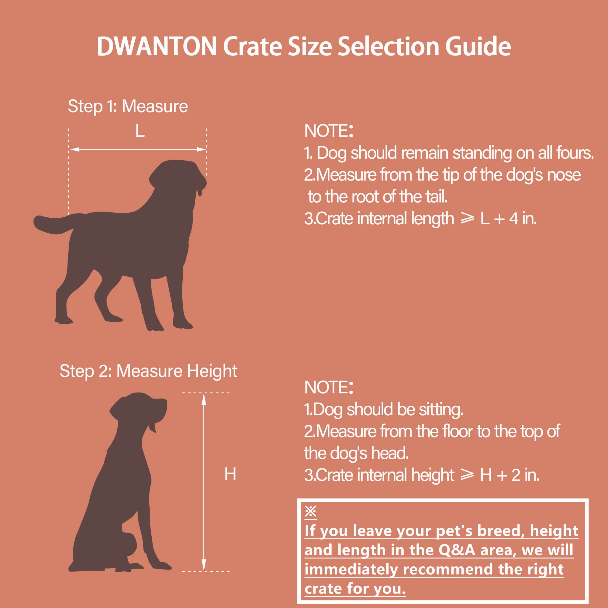 DWANTON Wooden Dog Crate Furniture with Cushion - Double Door Indoor Dog Kennel, Large Dog House & Cage (38.5