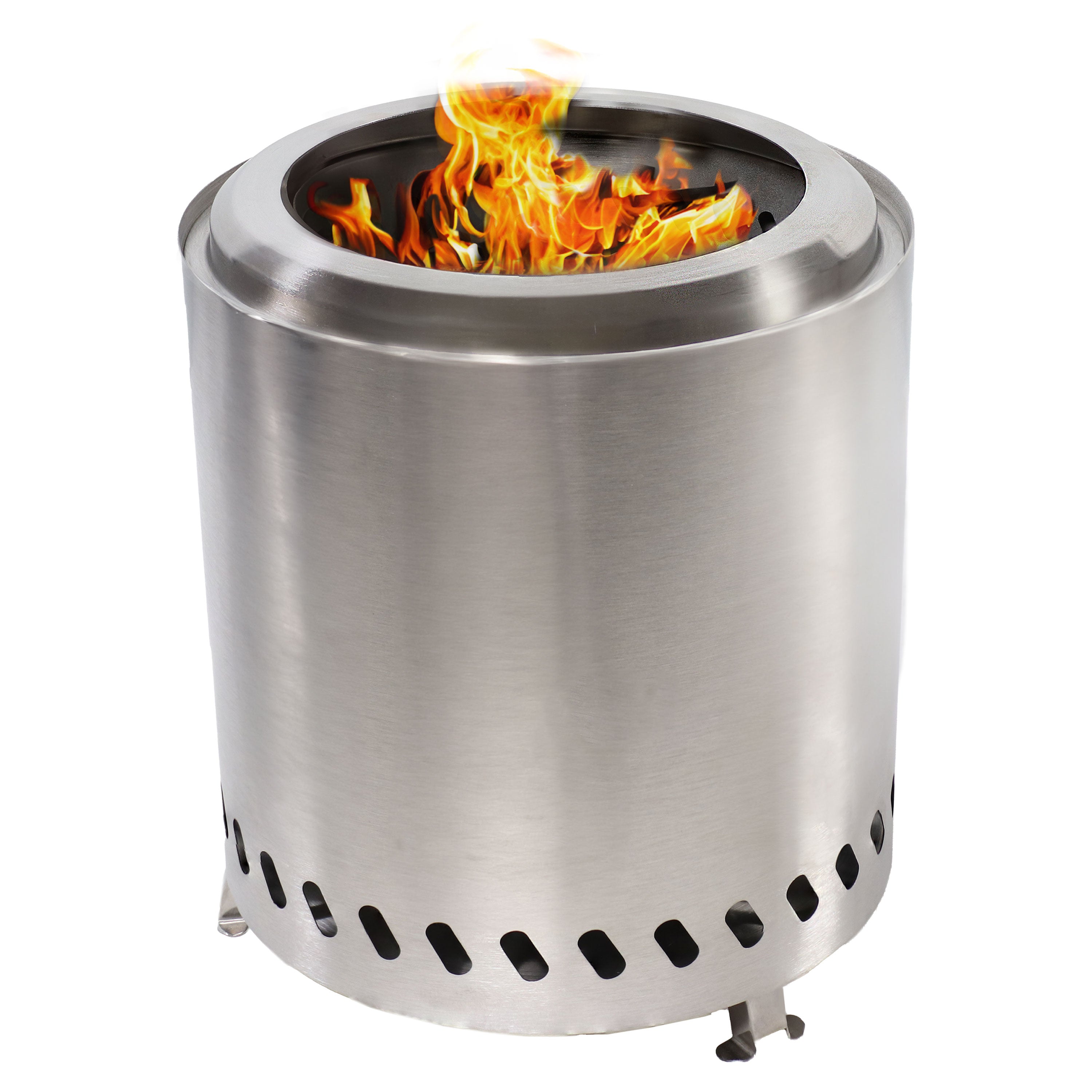 Sunnydaze Portable Tabletop Smokeless Fire Pit with Carry Bag & Poker - Perfect for Camping, Backyard, Patio & Outdoor Gatherings