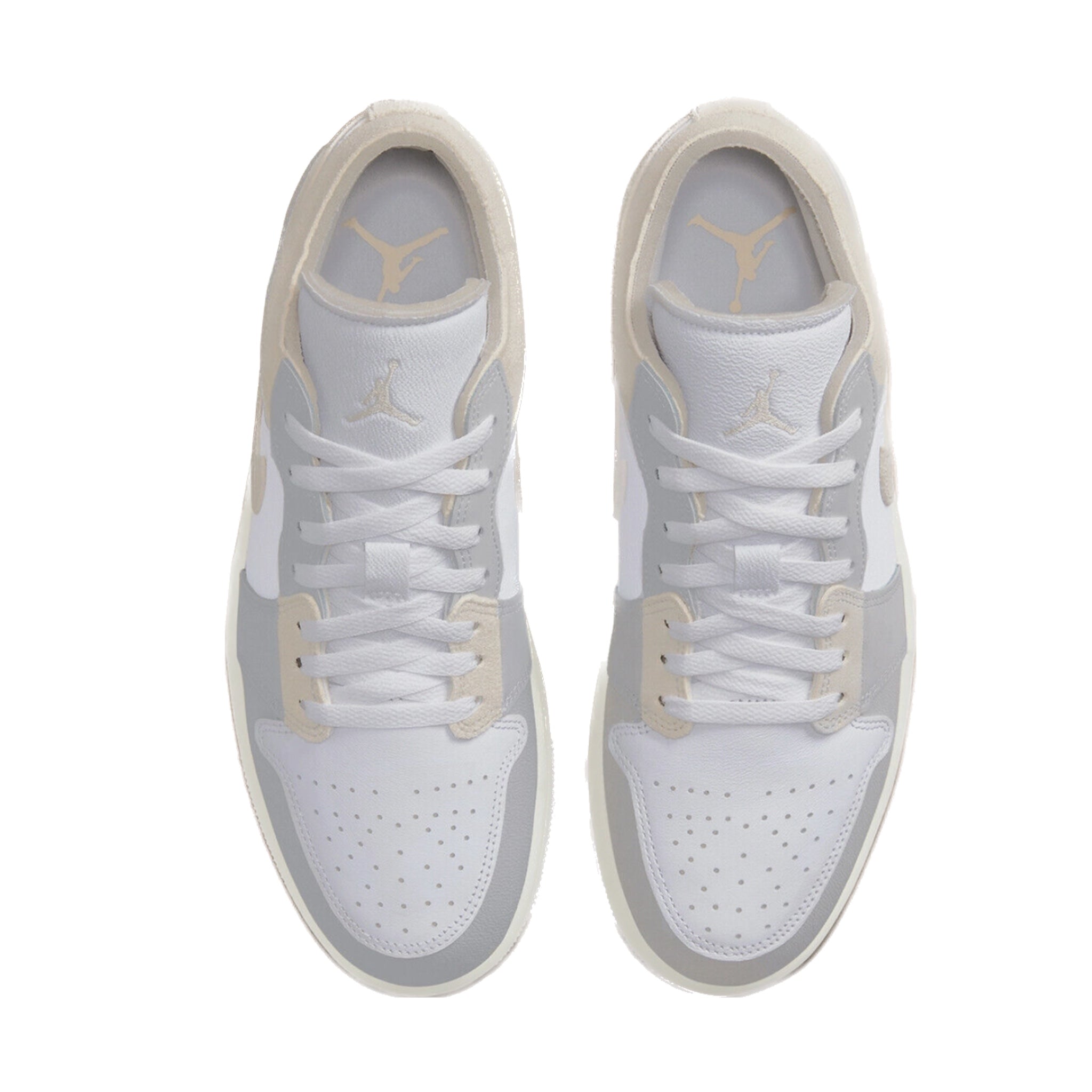 Air Jordan 1 Low SE Craft Inside Out Sneakers - Tech Grey/Light Orewood Brown/White Sail - Casual & Streetwear Fashion for Men & Women