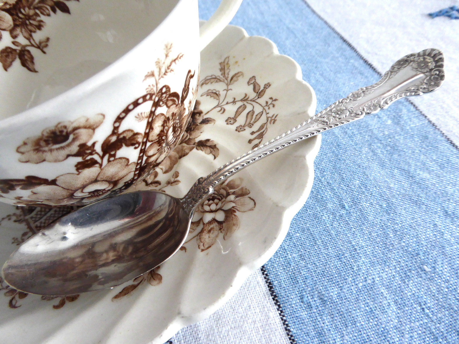 Vintage Gorham Cambridge Sterling Silver Teaspoon - Classic Floral Design from the 1890s - Perfect for Afternoon Tea, Collecting, and Special Occasions