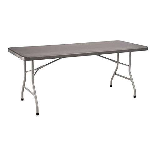 UrbanPro 30x72 Heavy Duty Folding Table - Charcoal Slate Plastic Table for Indoor/Outdoor Use - Perfect for Parties, Events, Camping & Home Office