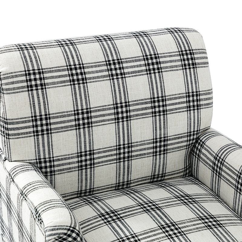 Tamsin Plaid Armchair with Nailhead Trim - Stylish Upholstered Accent Chair for Living Room, Office or Reading Nook - Perfect for Home Decor and Relaxation