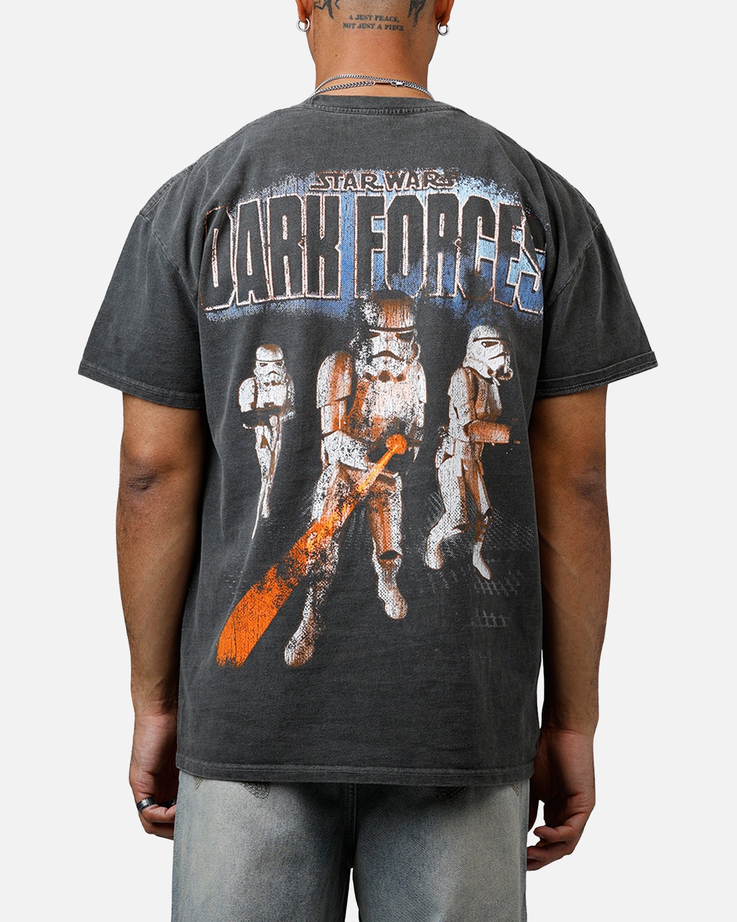 Star Wars Battlefront Dark Forces Heavyweight T-Shirt - Black Wash | Vintage American Thrift Style | Perfect for Cosplay, Gaming Events & Casual Wear