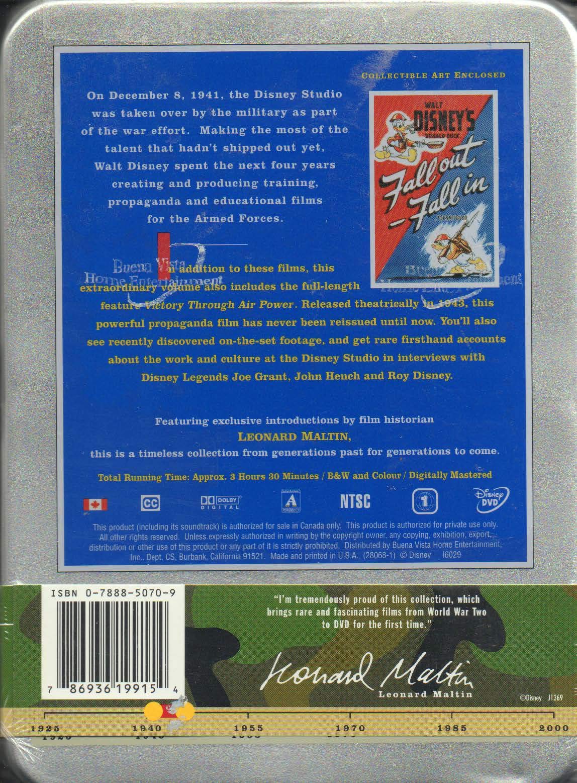 Walt Disney Treasures - On the Front Lines WWII Documentary Collection [DVD] - Perfect for History Buffs & Disney Collectors