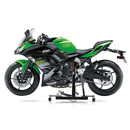 Kawasaki Ninja 650 (2017-2024) Motorcycle Center Paddock Stand CS Power Evo - Universal Grey Bike Lift for Easy Maintenance & Storage | Perfect for Garage, Workshop & Track Day Use