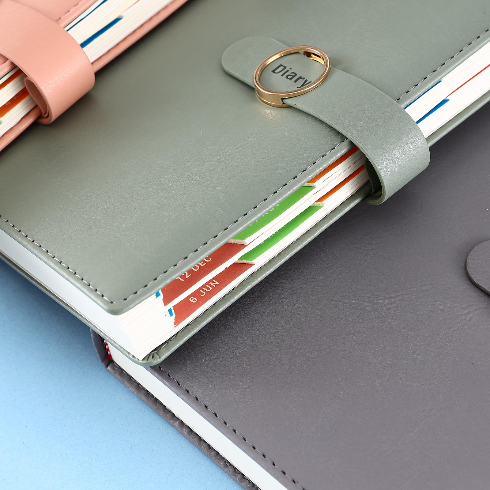 2024-2025 Daily Planner with Hourly Schedule - July 2024 to June 2025 Academic Year Diary, Colorful Monthly Tabs, Includes Pen, Stickers & Bookmarks - Sky Blue | Perfect for Students, Professionals & Productivity Tracking