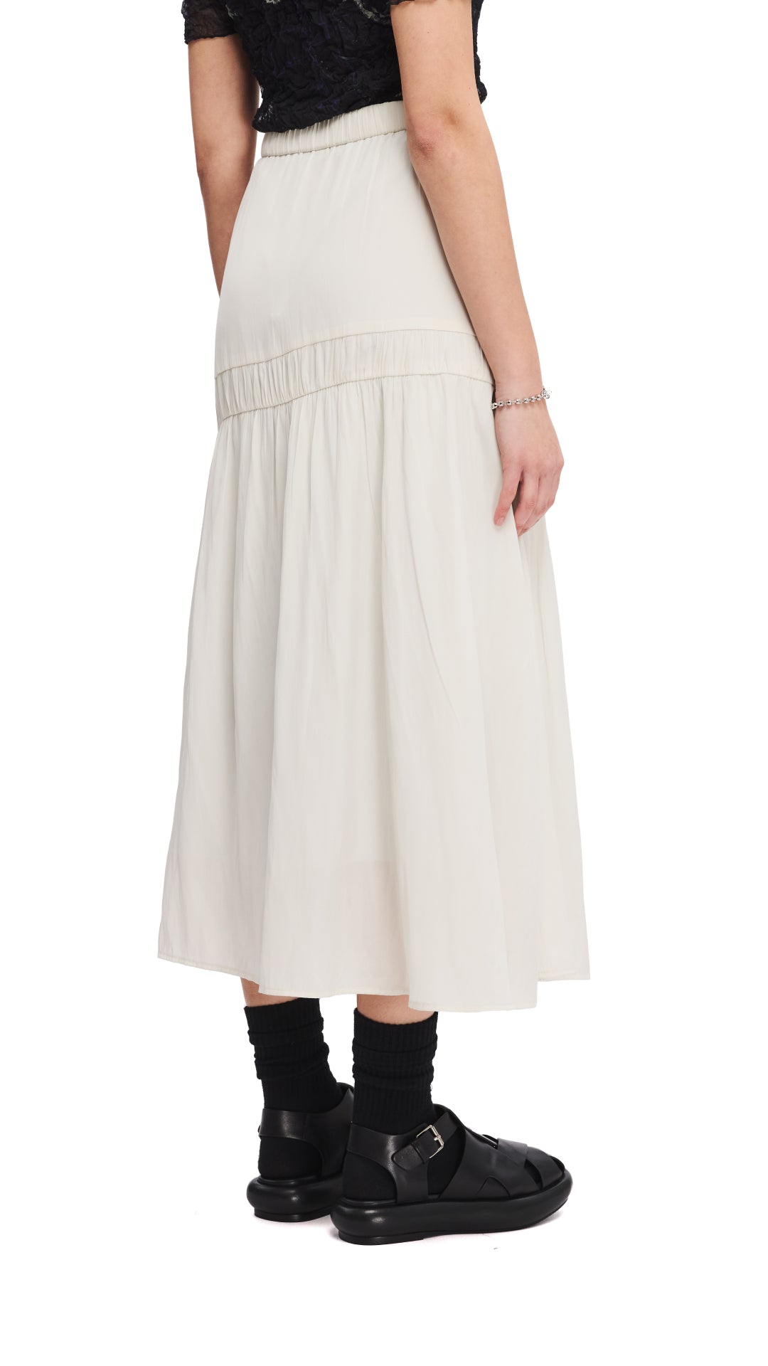 Elegant Flounce Maxi Skirt for Women - Boho Summer Beach Dress with Side Slit | Perfect for Vacations, Weddings & Date Nights