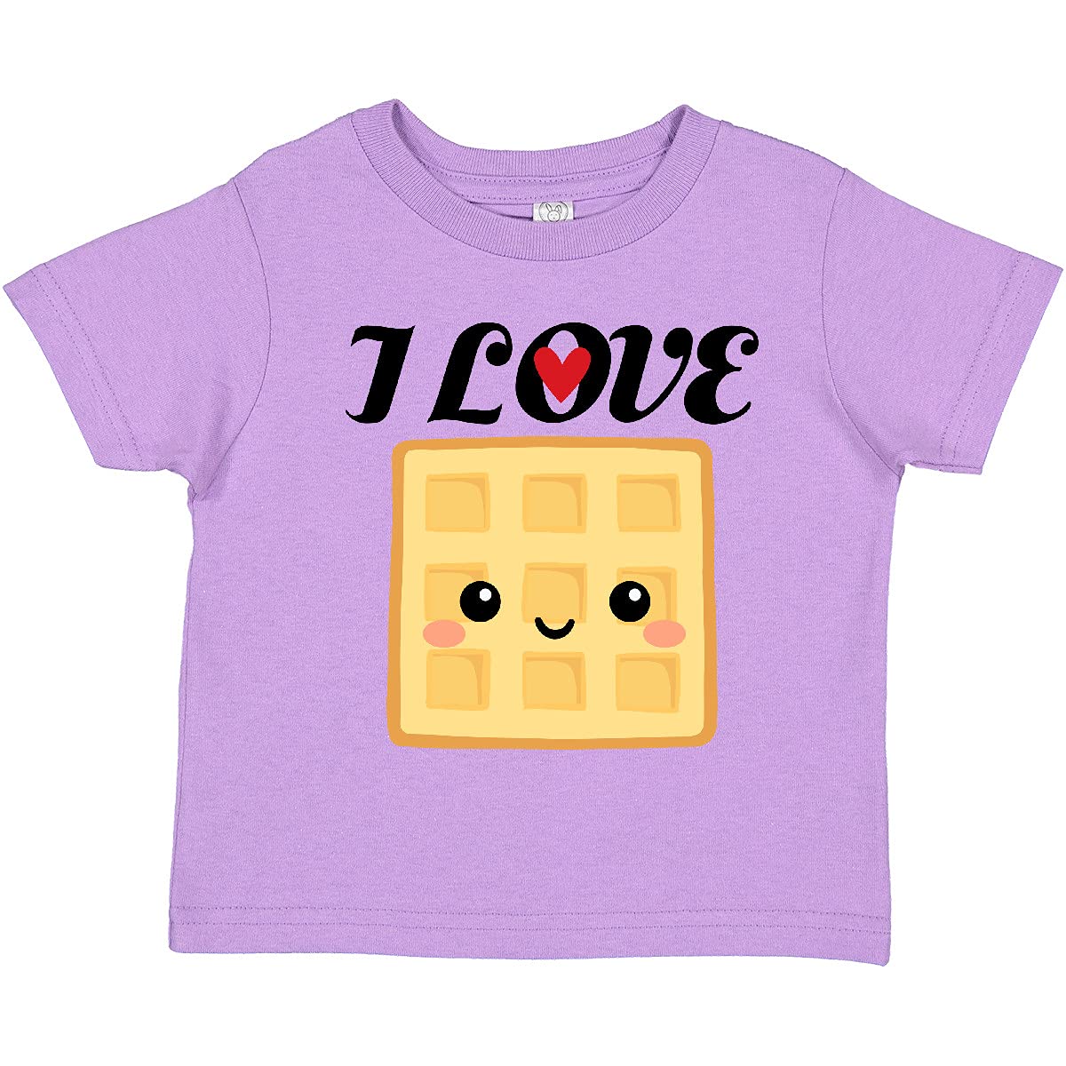 Inktastic Waffle Lover I Love Waffles Toddler T-Shirt - Cute Breakfast Themed Cotton Tee for Kids & Toddlers - Perfect for Family Brunch, Weekend Outfits & Playdates
