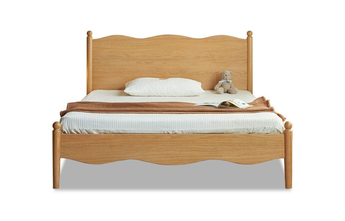 Solid Oak & Beech Wood Children's Bed - Princess Style for Girls & Classic Design for Boys | Durable Kids Bedroom Furniture for Playtime & Sweet Dreams