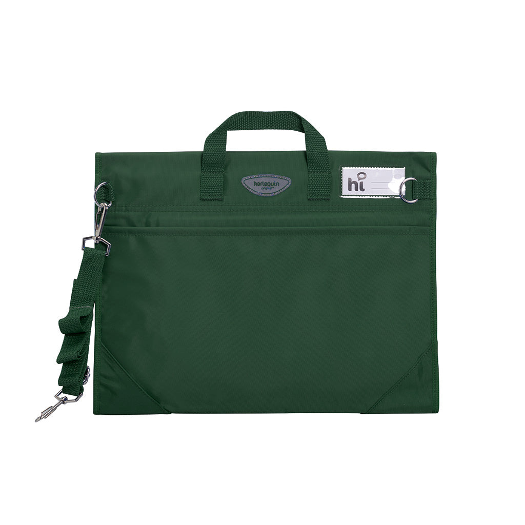 Premium Crown Street Safety Library Bags in Bottle Green - Durable Book Carriers for Students, Teachers & Book Lovers - Perfect for School, Library & Daily Commute