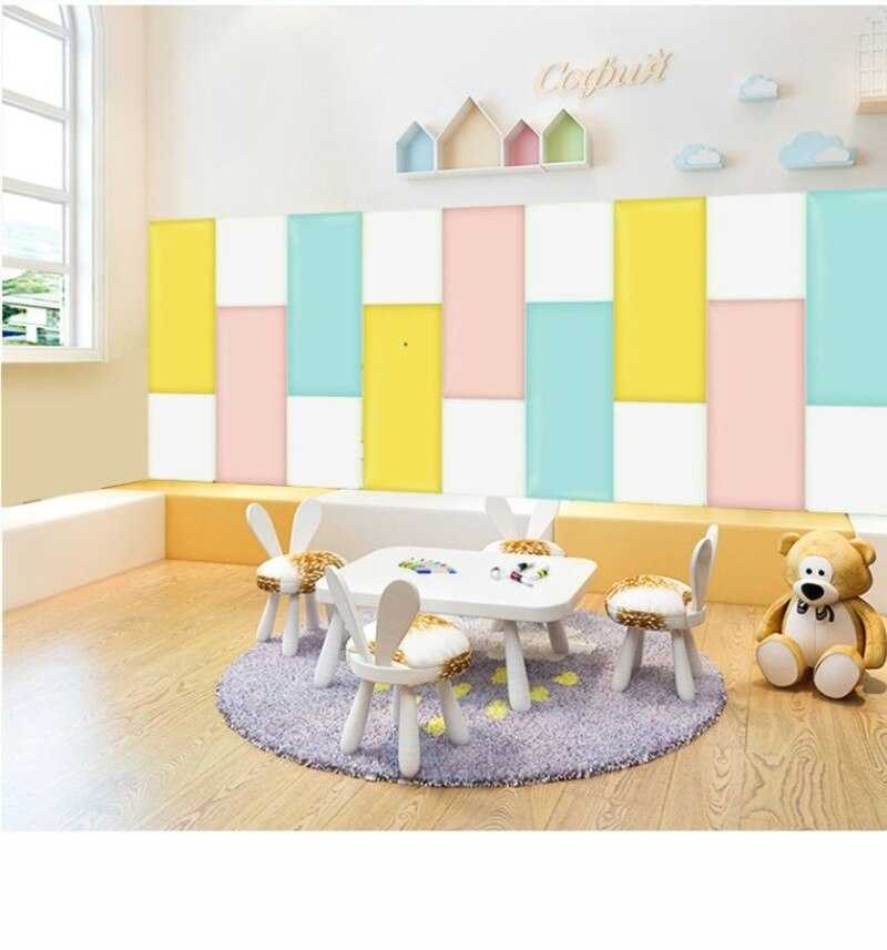 Soft Kids Wall Padded Cushion Decals - Baby Proofing Corner Protectors for Toddler Safety | Nursery, Playroom & Daycare Wall Protection