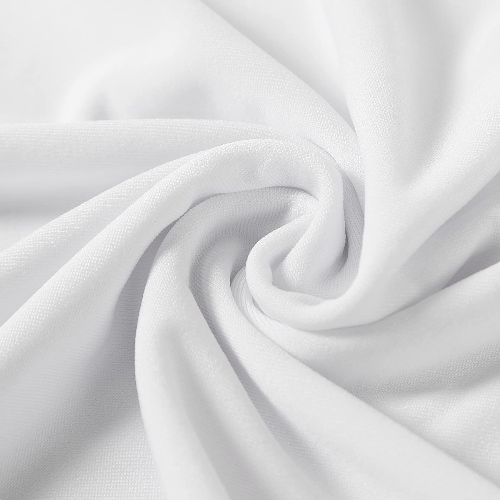 50PCS Stretchable Spandex Chair Covers - Washable Removable Elastic Dining Chair Protectors for Living Room, Party, Banquet, Wedding & Hotel Events (White) - Perfect for Home Decor & Event Seating Arrangements