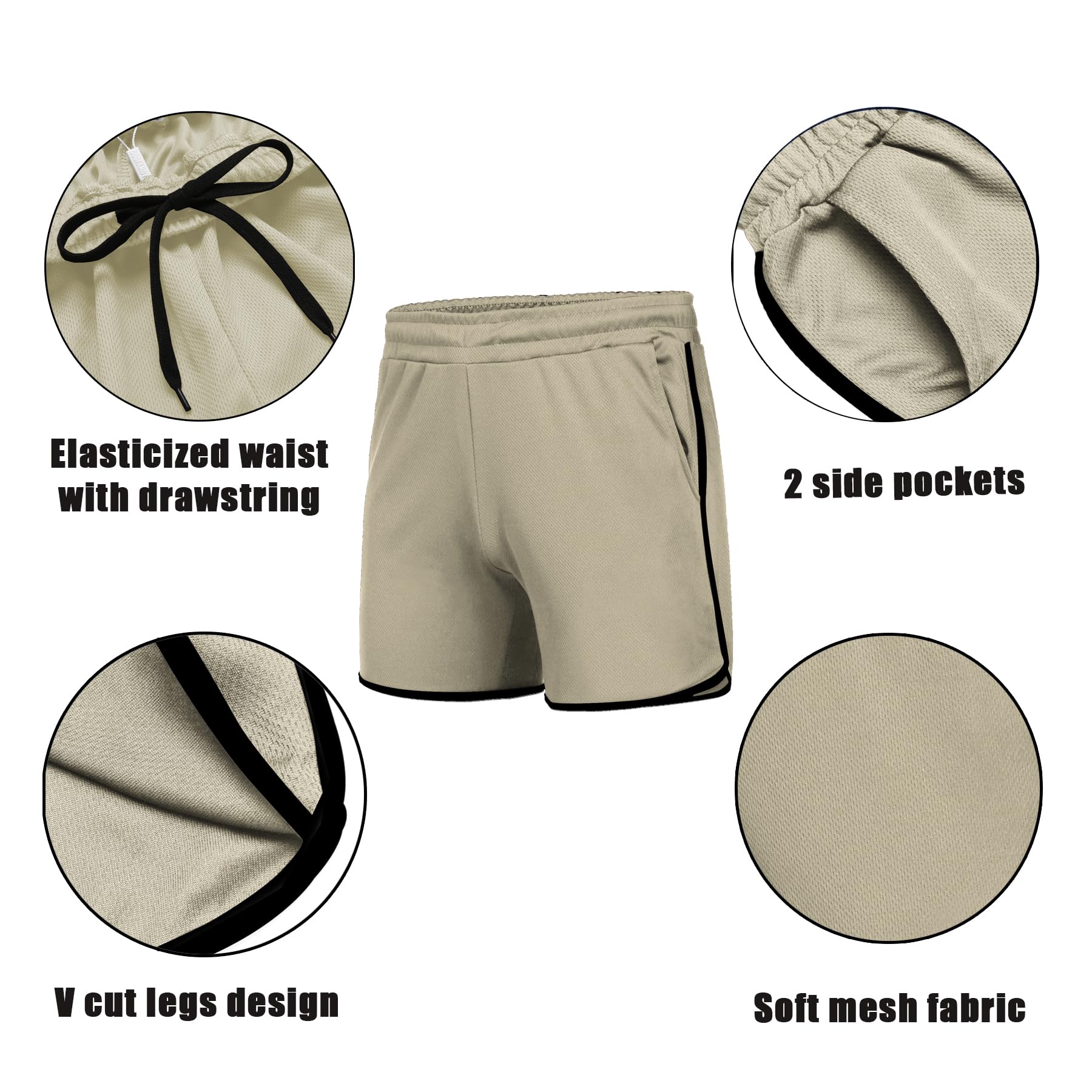 COOFANDY Men's Gym Shorts - Lightweight Workout Running Shorts with Pockets for Bodybuilding, Training & Jogging | Perfect for Gym, Outdoor Sports & Casual Wear