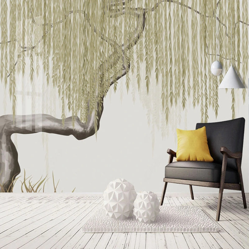 Willow Tree Wallpaper - Elegant Nature-Inspired Wall Decor for Living Room, Bedroom & Office | Peel & Stick Removable Wallpaper for Home Renovation