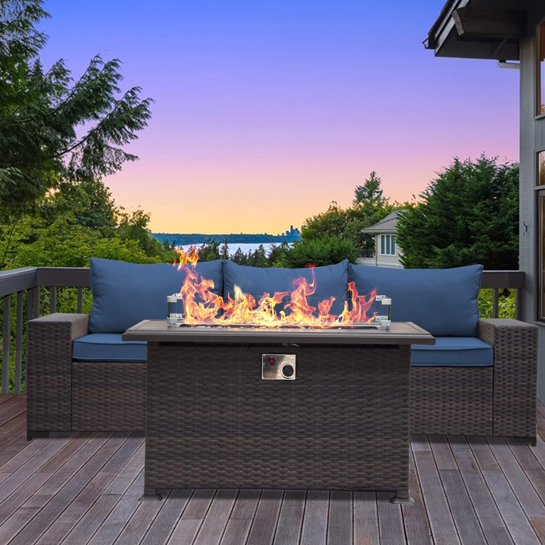 7-Piece Outdoor Patio Furniture Set with 43