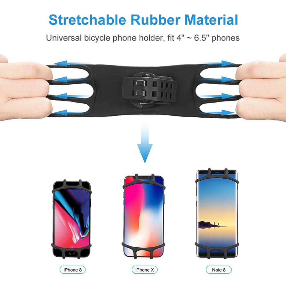 Hemobllo 1pc Silicone Bike Phone Holder - Secure Phone Bracket & Storage Rack for Cycling, Running, and Outdoor Activities