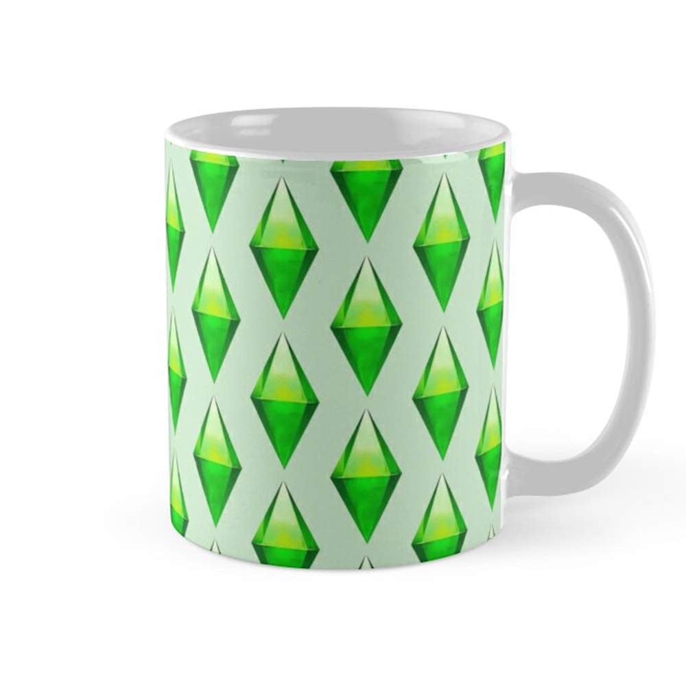 The Sims Plumbob Coffee Mug - 11oz & 15oz Ceramic Tea Cups for Gamers & Fans - Perfect for Coffee, Tea & Gaming Collectibles