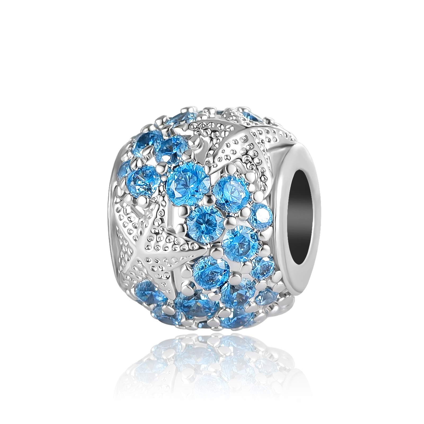 Ocean Theme Pandora Compatible Charms - Starfish, Seashell, Turtle & Fish Charms for Women's Bracelets | Perfect for Beach Vacations, Summer Jewelry & Gift Giving