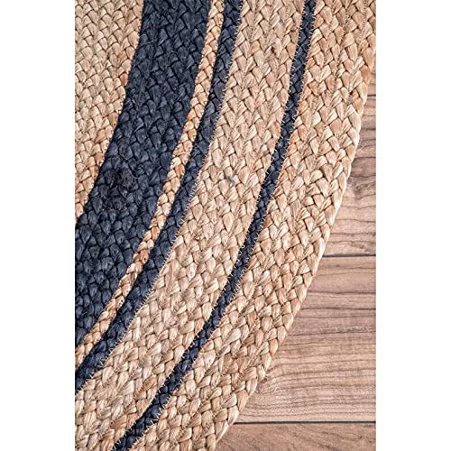 Handwoven Jute Oval Rug - 2x3, 3x4, 3x5, 4x6, 5x7, 5x8, 6x9, 8x10 Ft - Natural Fiber Floor Mat for Patio, Kitchen, Hallway, Entryway - Eco-Friendly Home Decor with Double Border Design (Perfect for Boho, Farmhouse & Coastal Style Interiors)