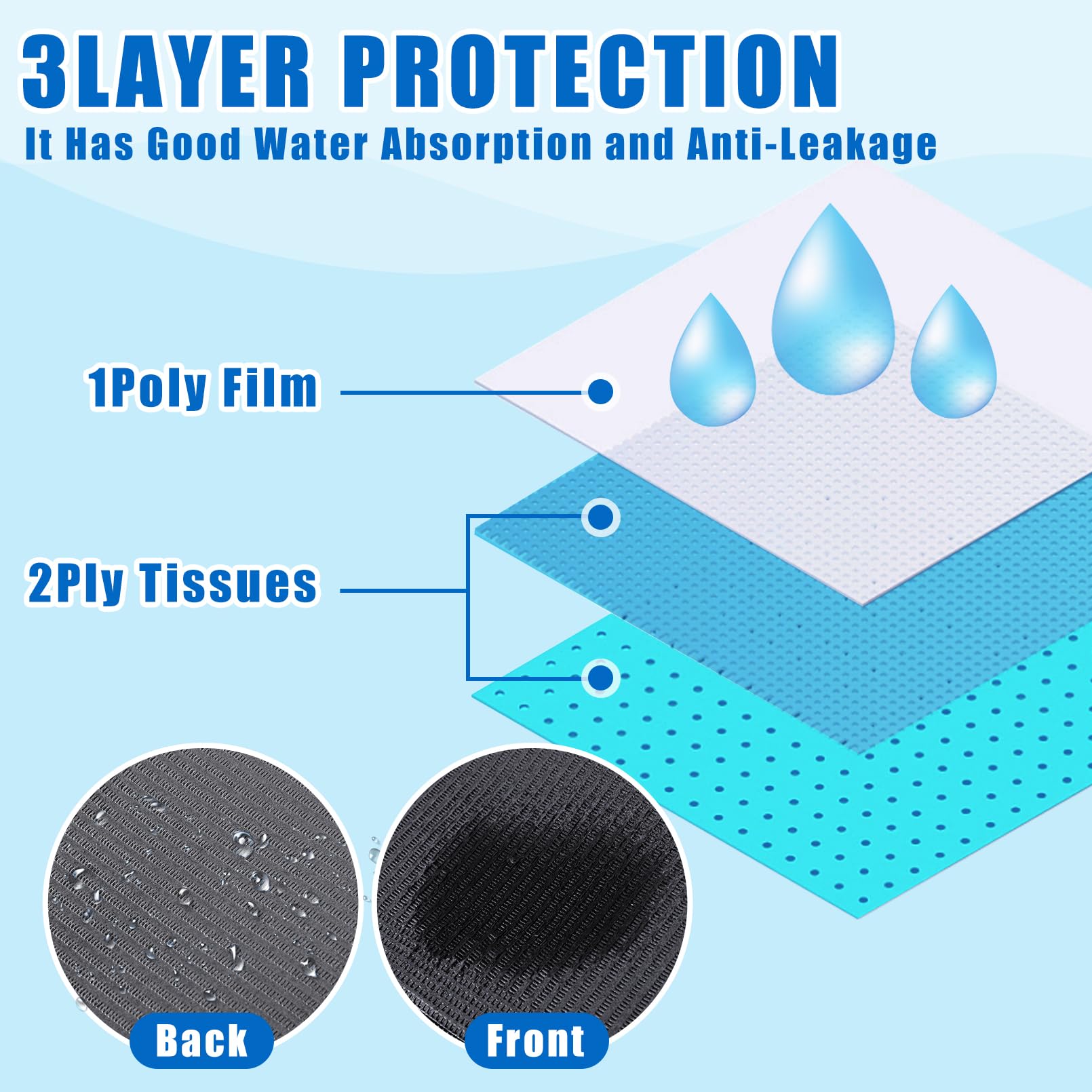 **250Pcs Black Disposable Dental Bibs - 3 Ply Waterproof Tattoo & Piercing Table Covers - Soft, Fluid Resistant Sheets for Dentist, Patient & Feeding - 13”x18” (2 Packs of 125) - Ideal for Dental Clinics, Tattoo Parlors & Baby Care**