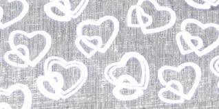 The Ribbon People White Organza Locking Heart Cut Edge Craft Ribbon - 4 Inch x 50 Yards Bulk Roll for Wedding Decorations, Gift Wrapping, DIY Crafts & Party Favors