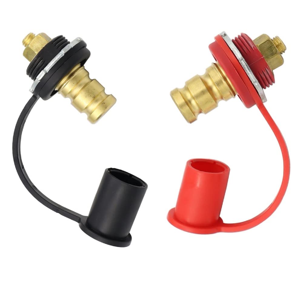 Gigicloud 2 Pack 3/8 Inch Stud Battery Terminal Connector Kit - Marine, Car, Truck, ATV & UTV Battery Charger Post - Power Junction & Remote Battery Binding Post for Reliable Power Connections