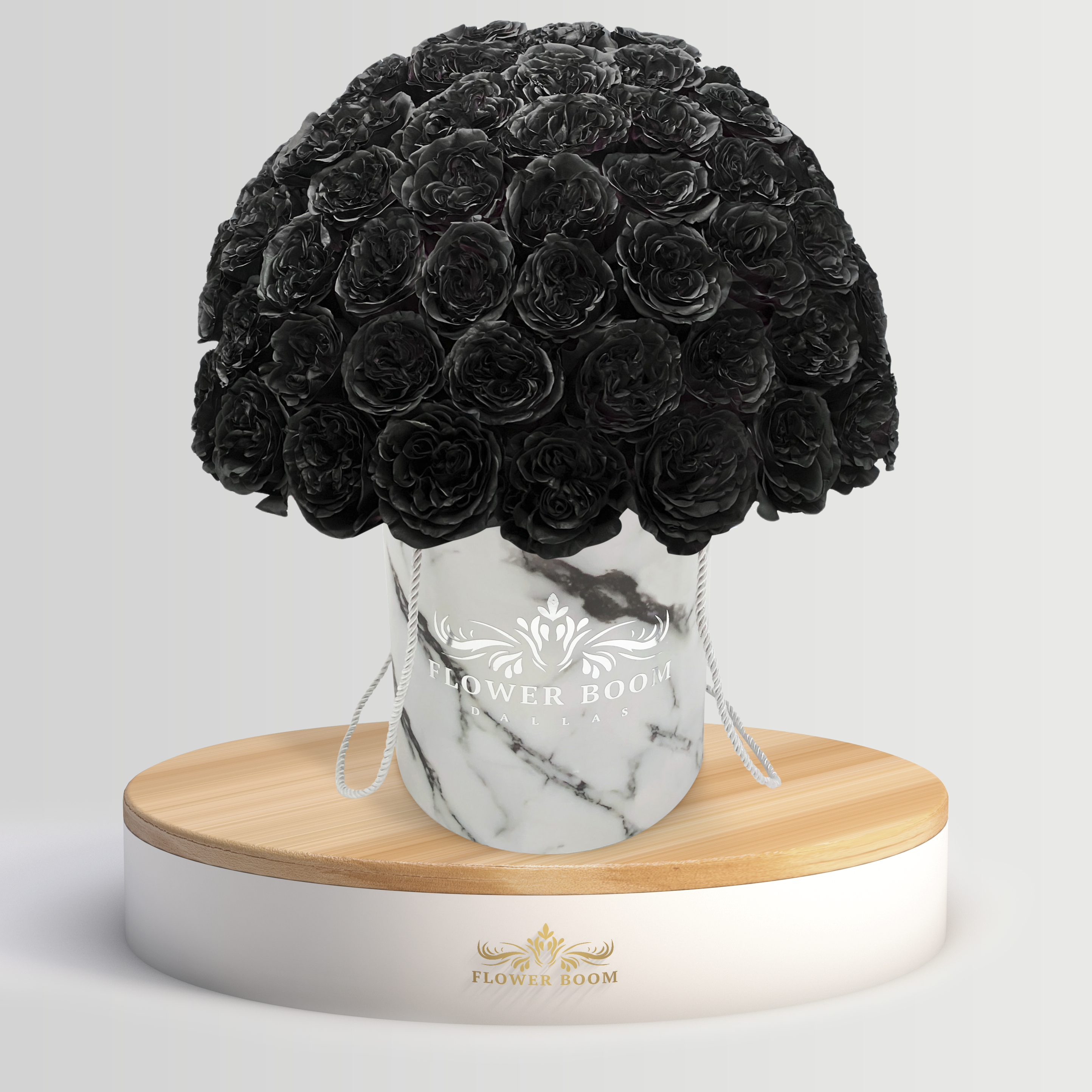 Premium Black Roses in Gift Box - Elegant Floral Arrangement for Anniversaries, Valentine's Day & Romantic Occasions