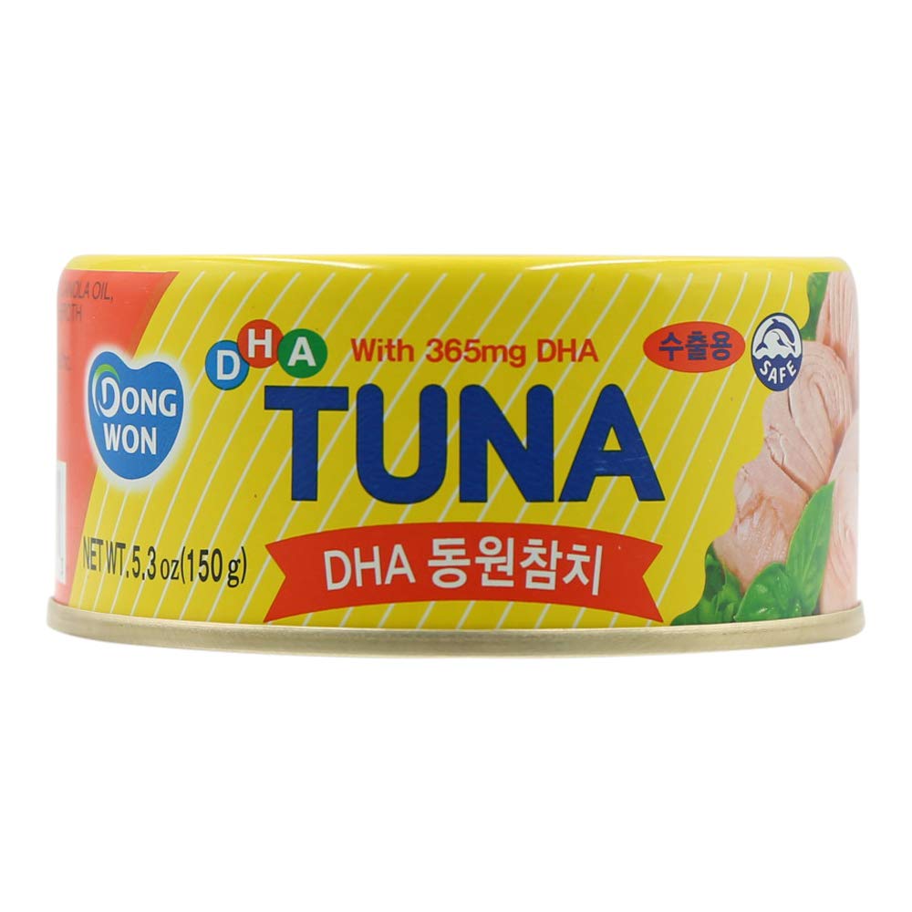 Premium Dongwon Tuna Chunk Style in Oil (Rich in DHA) - 5.29 oz Can - High Protein, Keto & Paleo Friendly - Perfect for Salads, Sandwiches & Healthy Meal Prep