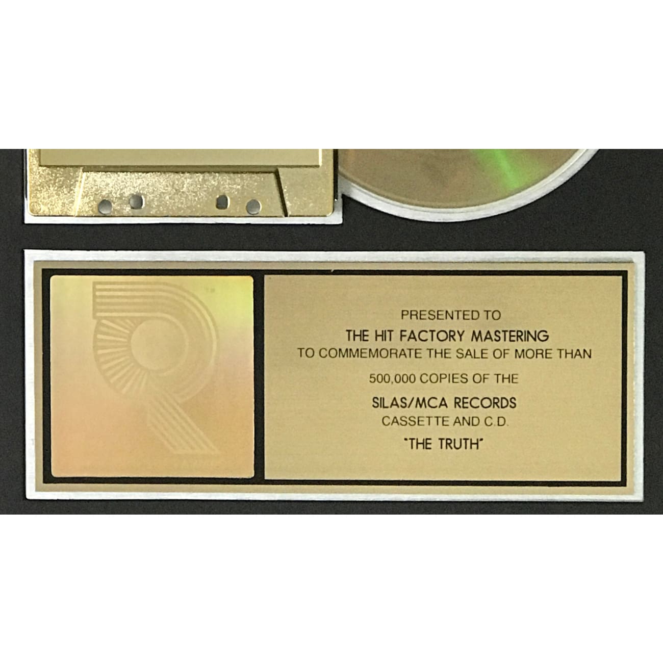Aaron Hall The Truth RIAA Gold Album Award - Official Music Recognition Plaque for Display & Collectors - Perfect for Music Awards, Fan Gifts & Home Decor