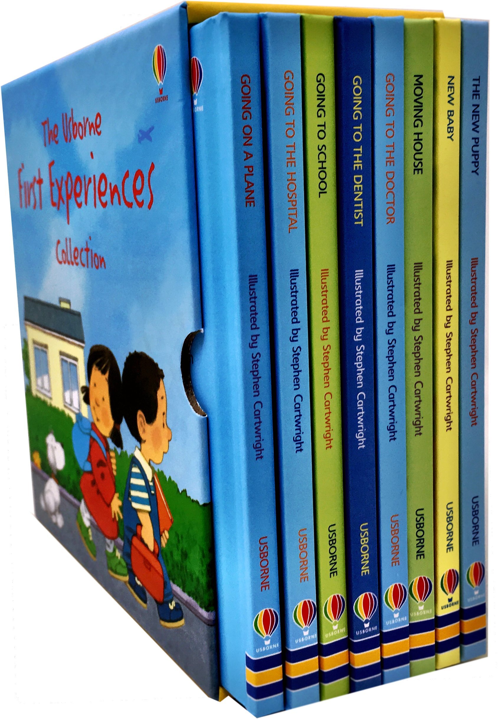 Usborne First Experiences 8-Book Box Set by Anne Civardi - Kids' Life Milestones Collection (Plane, Hospital, School, Dentist, Doctor, Moving House, New Baby) | Perfect for Toddlers & Preschoolers Learning About New Situations