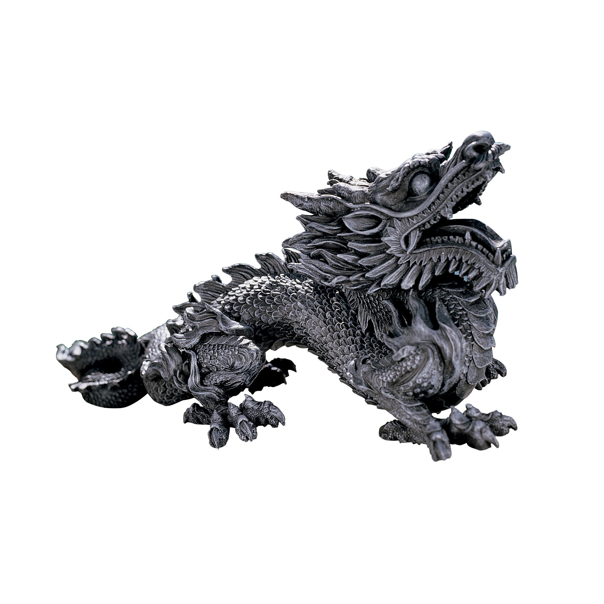 Design Toscano 27 Inch Benevolent Dragon Asian Garden Statue - Handcrafted Resin with Gray Stone Finish - Perfect for Zen Gardens, Outdoor Decor & Feng Shui Landscaping